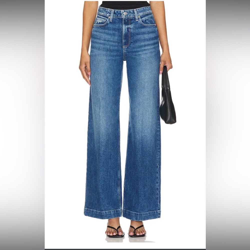 PAIGE Harper High Waist Wide Leg Jeans (Beyond Blue)